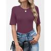 imageANRABESS Womens Half Sleeve Tops Crewneck Shirts Basic Fit Tee Trendy 2026 Spring Summer Business Casual TShirtsPurplish Red