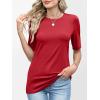imageANRABESS Womens Half Sleeve Tops Crewneck Shirts Basic Fit Tee Trendy 2026 Spring Summer Business Casual TShirtsRed