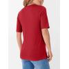 imageANRABESS Womens Half Sleeve Tops Crewneck Shirts Basic Fit Tee Trendy 2026 Spring Summer Business Casual TShirtsRed