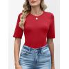 imageANRABESS Womens Half Sleeve Tops Crewneck Shirts Basic Fit Tee Trendy 2026 Spring Summer Business Casual TShirtsRed