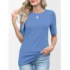 imageANRABESS Womens Half Sleeve Tops Crewneck Shirts Basic Fit Tee Trendy 2026 Spring Summer Business Casual TShirtsSky Blue