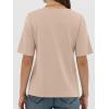 imageANRABESS Womens Half Sleeve Tops Summer Basic Tee Crew Neck Casual Soft WrinkleFree Fabric TShirts 2026 Trendy ClothesAlmond