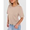 imageANRABESS Womens Half Sleeve Tops Summer Basic Tee Crew Neck Casual Soft WrinkleFree Fabric TShirts 2026 Trendy ClothesAlmond