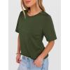 imageANRABESS Womens Half Sleeve Tops Summer Basic Tee Crew Neck Casual Soft WrinkleFree Fabric TShirts 2026 Trendy ClothesArmy Green