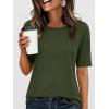 imageANRABESS Womens Half Sleeve Tops Summer Basic Tee Crew Neck Casual Soft WrinkleFree Fabric TShirts 2026 Trendy ClothesArmy Green