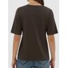 imageANRABESS Womens Half Sleeve Tops Summer Basic Tee Crew Neck Casual Soft WrinkleFree Fabric TShirts 2026 Trendy ClothesDark Brown