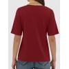 imageANRABESS Womens Half Sleeve Tops Summer Basic Tee Crew Neck Casual Soft WrinkleFree Fabric TShirts 2026 Trendy ClothesDark Red