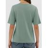 imageANRABESS Womens Half Sleeve Tops Summer Basic Tee Crew Neck Casual Soft WrinkleFree Fabric TShirts 2026 Trendy ClothesLight Green