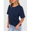 imageANRABESS Womens Half Sleeve Tops Summer Basic Tee Crew Neck Casual Soft WrinkleFree Fabric TShirts 2026 Trendy ClothesNavy Blue
