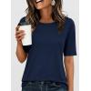 imageANRABESS Womens Half Sleeve Tops Summer Basic Tee Crew Neck Casual Soft WrinkleFree Fabric TShirts 2026 Trendy ClothesNavy Blue