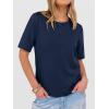 imageANRABESS Womens Half Sleeve Tops Summer Basic Tee Crew Neck Casual Soft WrinkleFree Fabric TShirts 2026 Trendy ClothesNavy Blue