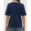 imageANRABESS Womens Half Sleeve Tops Summer Basic Tee Crew Neck Casual Soft WrinkleFree Fabric TShirts 2026 Trendy ClothesNavy Blue
