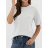 imageANRABESS Womens Half Sleeve Tops Summer Basic Tee Crew Neck Casual Soft WrinkleFree Fabric TShirts 2026 Trendy ClothesWhite