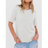 imageANRABESS Womens Half Sleeve Tops Summer Basic Tee Crew Neck Casual Soft WrinkleFree Fabric TShirts 2026 Trendy ClothesWhite