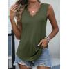 imageANRABESS Womens Lace Trim Tank Tops V Neck Sleeveless Shirts 2026 Summer Casual Trendy Dressy Cami TopArmy Green