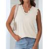 imageANRABESS Womens Lace Trim Tank Tops V Neck Sleeveless Shirts 2026 Summer Casual Trendy Dressy Cami TopBeige