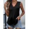 imageANRABESS Womens Lace Trim Tank Tops V Neck Sleeveless Shirts 2026 Summer Casual Trendy Dressy Cami TopBlack