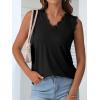 imageANRABESS Womens Lace Trim Tank Tops V Neck Sleeveless Shirts 2026 Summer Casual Trendy Dressy Cami TopBlack