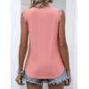 imageANRABESS Womens Lace Trim Tank Tops V Neck Sleeveless Shirts 2026 Summer Casual Trendy Dressy Cami TopCoral Pink