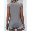 imageANRABESS Womens Lace Trim Tank Tops V Neck Sleeveless Shirts 2026 Summer Casual Trendy Dressy Cami TopGrey