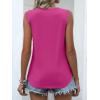 imageANRABESS Womens Lace Trim Tank Tops V Neck Sleeveless Shirts 2026 Summer Casual Trendy Dressy Cami TopHot Pink