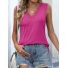 imageANRABESS Womens Lace Trim Tank Tops V Neck Sleeveless Shirts 2026 Summer Casual Trendy Dressy Cami TopHot Pink