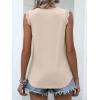 imageANRABESS Womens Lace Trim Tank Tops V Neck Sleeveless Shirts 2026 Summer Casual Trendy Dressy Cami TopKhaki