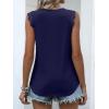 imageANRABESS Womens Lace Trim Tank Tops V Neck Sleeveless Shirts 2026 Summer Casual Trendy Dressy Cami TopNavy Blue