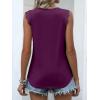 imageANRABESS Womens Lace Trim Tank Tops V Neck Sleeveless Shirts 2026 Summer Casual Trendy Dressy Cami TopPurple