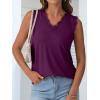imageANRABESS Womens Lace Trim Tank Tops V Neck Sleeveless Shirts 2026 Summer Casual Trendy Dressy Cami TopPurple