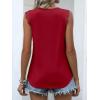imageANRABESS Womens Lace Trim Tank Tops V Neck Sleeveless Shirts 2026 Summer Casual Trendy Dressy Cami TopRed