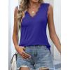 imageANRABESS Womens Lace Trim Tank Tops V Neck Sleeveless Shirts 2026 Summer Casual Trendy Dressy Cami TopRoyal Blue