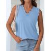 imageANRABESS Womens Lace Trim Tank Tops V Neck Sleeveless Shirts 2026 Summer Casual Trendy Dressy Cami TopSky Blue
