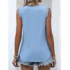 imageANRABESS Womens Lace Trim Tank Tops V Neck Sleeveless Shirts 2026 Summer Casual Trendy Dressy Cami TopSky Blue