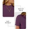 imageANRABESS Womens Lettuce Trim Mock Neck Short Sleeve Tops Casual Ribbed Knit Slim Fit Tee Shirt Spring Layer Vacation OutfitsPurple