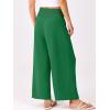 imageANRABESS Womens Pants Wide Leg High Waisted Palazzo Pants Summer Flowy Beach Lounge Casual Trousers with PocketsGreen