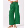 imageANRABESS Womens Pants Wide Leg High Waisted Palazzo Pants Summer Flowy Beach Lounge Casual Trousers with PocketsGreen