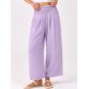 imageANRABESS Womens Pants Wide Leg High Waisted Palazzo Pants Summer Flowy Beach Lounge Casual Trousers with PocketsLight Purple