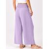 imageANRABESS Womens Pants Wide Leg High Waisted Palazzo Pants Summer Flowy Beach Lounge Casual Trousers with PocketsLight Purple