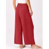 imageANRABESS Womens Pants Wide Leg High Waisted Palazzo Pants Summer Flowy Beach Lounge Casual Trousers with PocketsRed