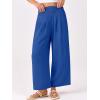 imageANRABESS Womens Pants Wide Leg High Waisted Palazzo Pants Summer Flowy Beach Lounge Casual Trousers with PocketsRoyal Blue