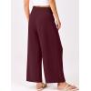 imageANRABESS Womens Pants Wide Leg High Waisted Palazzo Pants Summer Flowy Beach Lounge Casual Trousers with PocketsWine Red