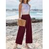 imageANRABESS Womens Pants Wide Leg High Waisted Palazzo Pants Summer Flowy Beach Lounge Casual Trousers with PocketsWine Red