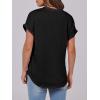 imageANRABESS Womens Short Sleeve Henley Tops V Neck Dressy Casual Blouses Summer Trendy Tee Shirts 2026 Vacation Fashion ClothesBlack