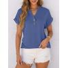 imageANRABESS Womens Short Sleeve Henley Tops V Neck Dressy Casual Blouses Summer Trendy Tee Shirts 2026 Vacation Fashion ClothesBlue