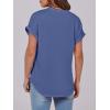 imageANRABESS Womens Short Sleeve Henley Tops V Neck Dressy Casual Blouses Summer Trendy Tee Shirts 2026 Vacation Fashion ClothesBlue