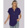 imageANRABESS Womens Short Sleeve Henley Tops V Neck Dressy Casual Blouses Summer Trendy Tee Shirts 2026 Vacation Fashion ClothesDark Blue
