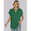 imageANRABESS Womens Short Sleeve Henley Tops V Neck Dressy Casual Blouses Summer Trendy Tee Shirts 2026 Vacation Fashion ClothesGreen
