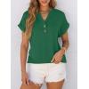 imageANRABESS Womens Short Sleeve Henley Tops V Neck Dressy Casual Blouses Summer Trendy Tee Shirts 2026 Vacation Fashion ClothesGreen
