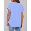 imageANRABESS Womens Short Sleeve Henley Tops V Neck Dressy Casual Blouses Summer Trendy Tee Shirts 2026 Vacation Fashion ClothesLight Blue